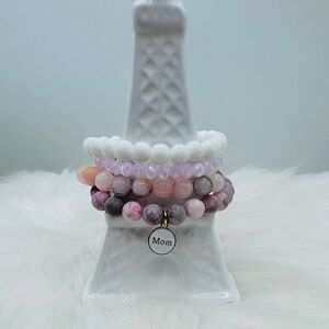 “Mom” Arm Candy Beaded Bracelet